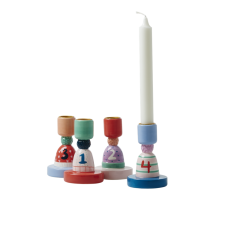 Set of 4 Colourful Ceramic Advent Candle Holders By Rice DK